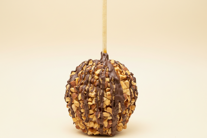 Almond Caramel Apple with Milk Chocolate Drizzle