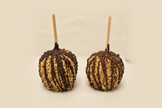 Peanut Caramel Apples with Drizzle