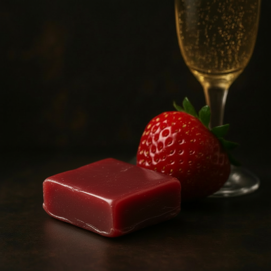 Strawberry Champagne Caramel Square