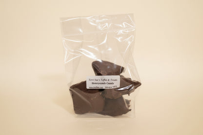 Package of  dark chocolate honeycomb candy