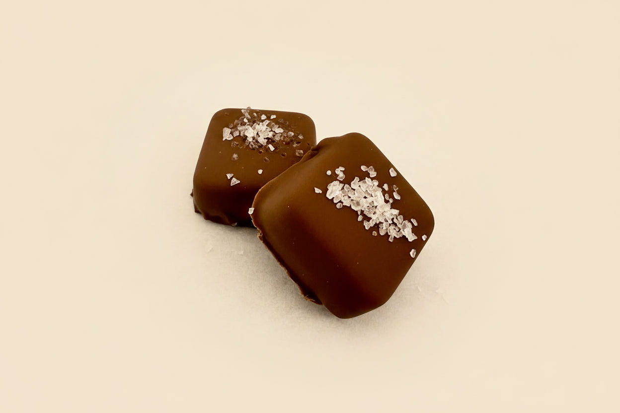 Milk Chocolate Dipped Caramel with Sea Salt