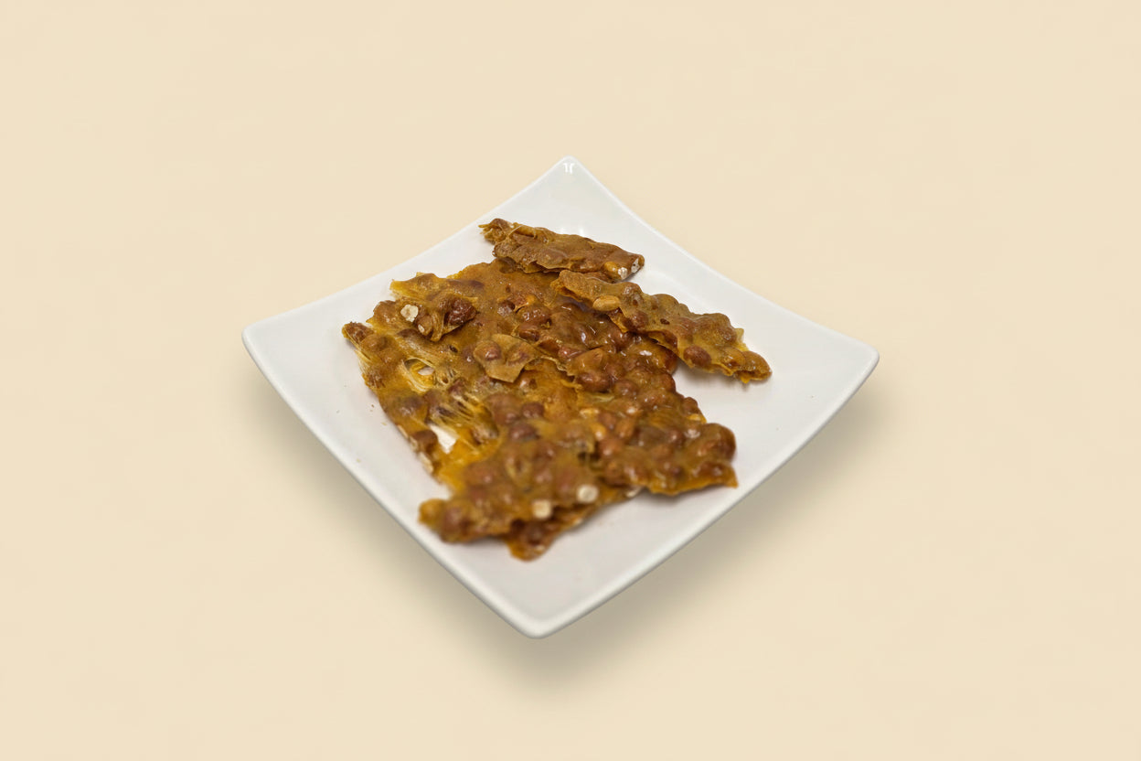 Peanut Brittle on Plate